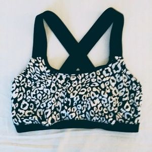 Black & White Cheetah Sports bra